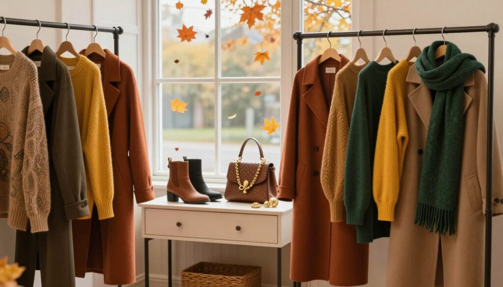 inspiracje stylizacje jesienne szafa kapsułowa